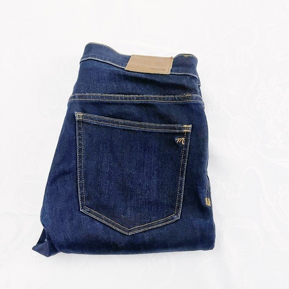 Madewell 9" Mid-Rise Skinny Dark Wash Denim Jeans Size 25T - Picture 1 of 7